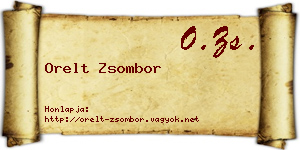Orelt Zsombor névjegykártya